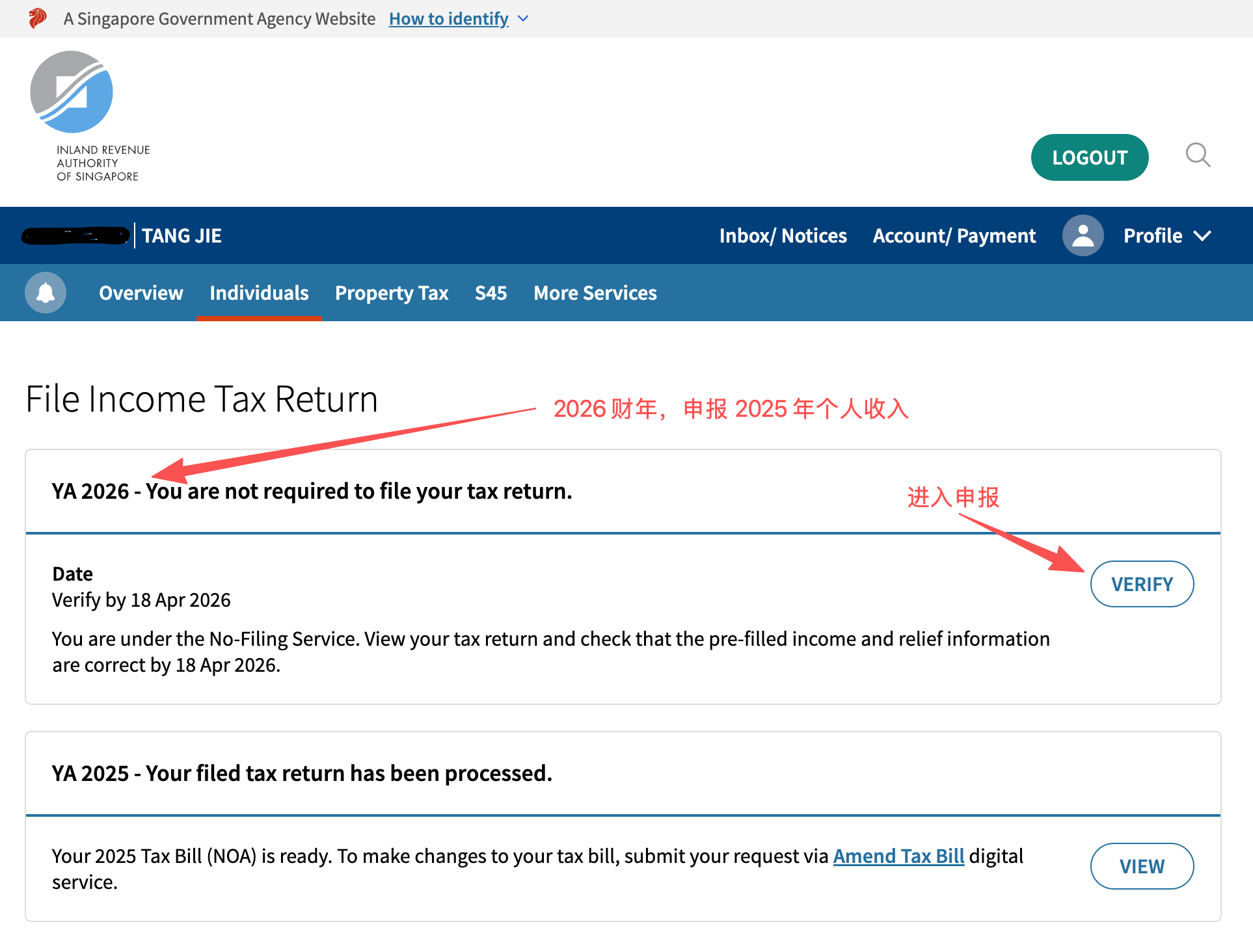 2026 年个人所得税申报教程